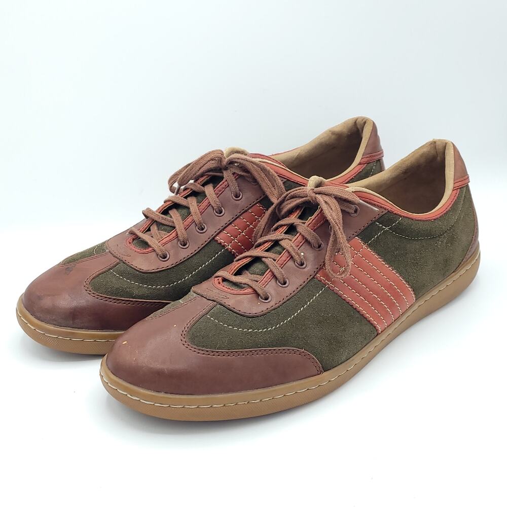 Fossil shoes low top green brown men's size 13